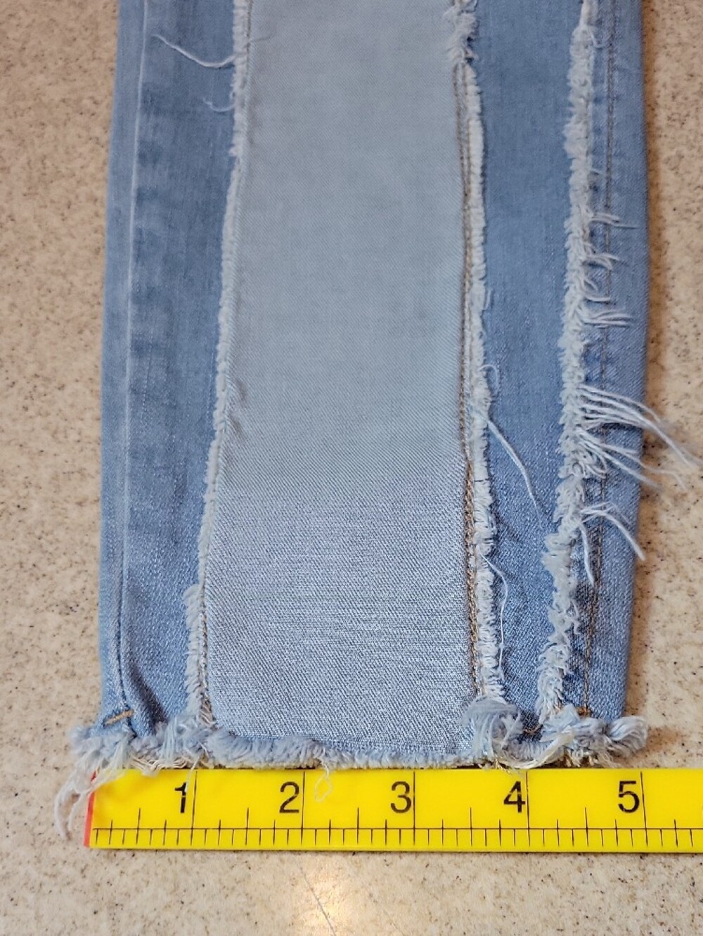Rue21 Two-Tone Patchwork Skinny Jeans Size 6 Raw Hem Cotton Blend Stretch - Picture 14 of 14